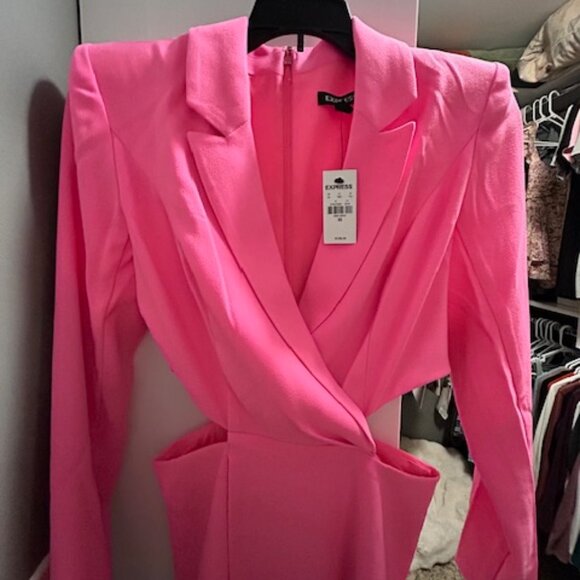 NWT Express Cutout Mini Blazer Dress, XS - Picture 7 of 8